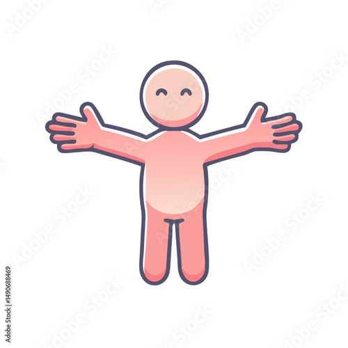 open arms hug icon, open arms hug vector illustration-simple illustration of open arms hug, perfect for open arms hug logos and icons