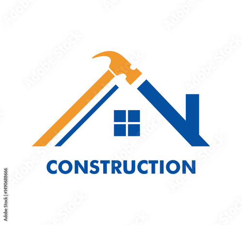 home Construction logo vector line.