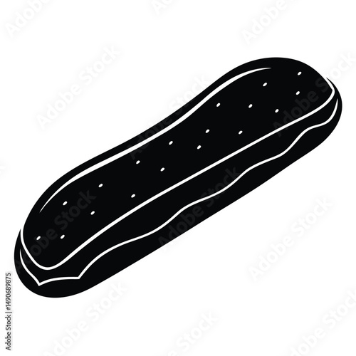 baker element isolated eclair on white background  