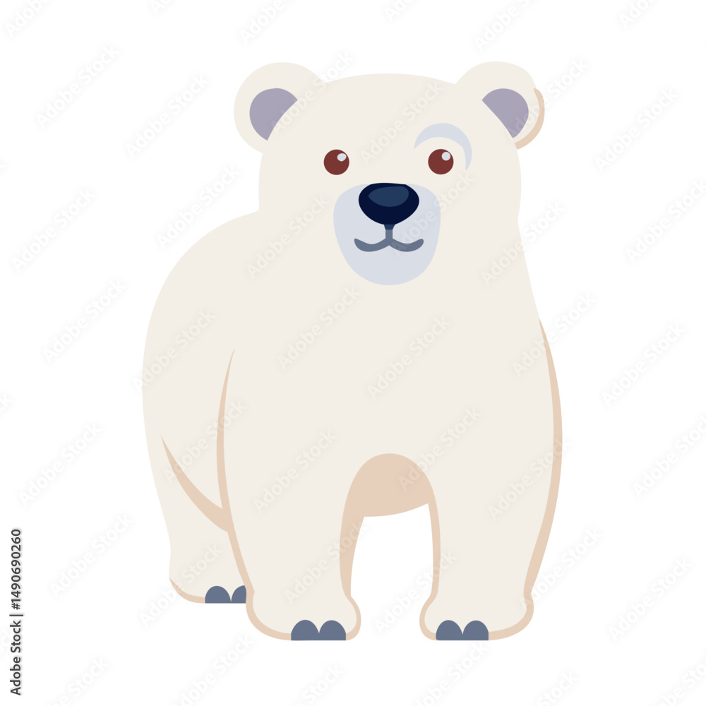 Naklejka premium polar bear icon, polar bear vector illustration-simple illustration of polar bear, perfect for polar bear logos and icons