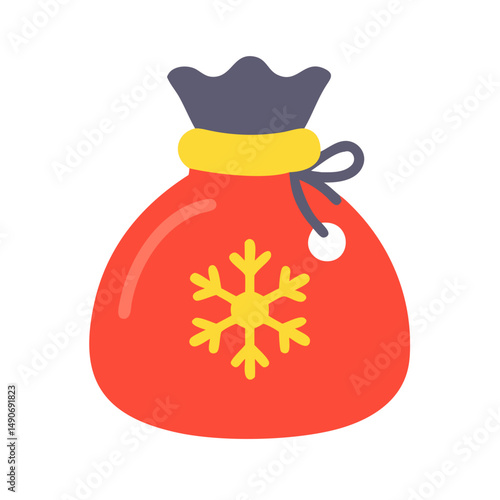 santa s sack icon, santa s sack vector illustration-simple illustration of santa s sack, perfect for santa s sack logos and icons