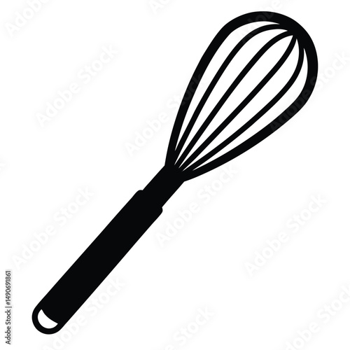 baker element isolated egg whisker on white background