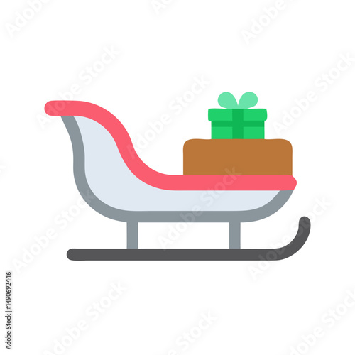 sleigh icon, sleigh vector illustration-simple illustration of sleigh, perfect for sleigh logos and icons