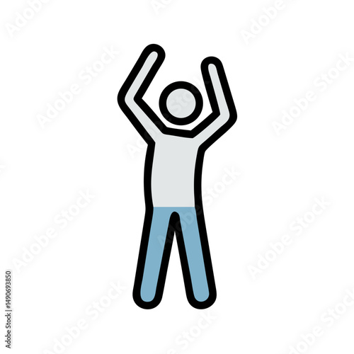 Wallpaper Mural stretching arms icon, stretching arms vector illustration-simple illustration of stretching arms, perfect for stretching arms logos and icons Torontodigital.ca