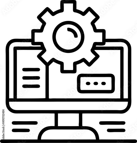 Backend software developer - flat design
