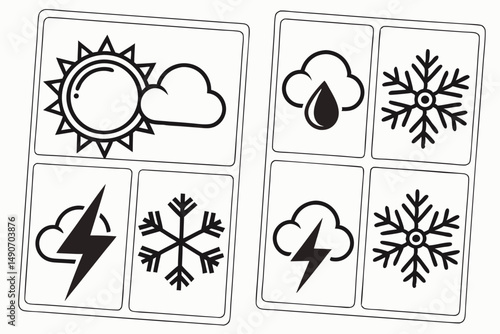 Weather Icons Set – Flat Vector Illustration