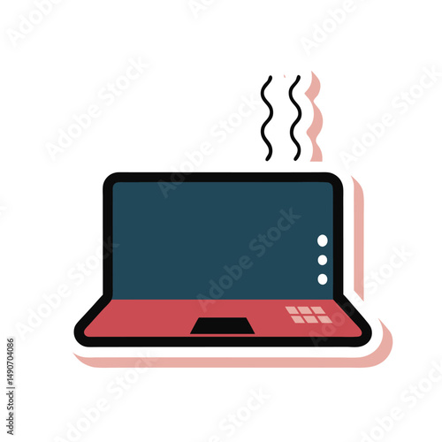 Laptop Cooling Pad Illustration for Tech Accessories and Gadgets