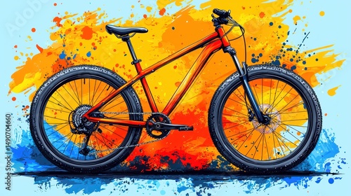 Mountain bike illustration