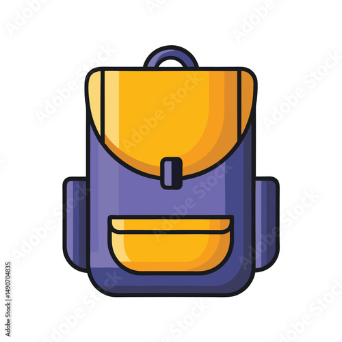 Modern Trendy Backpack Icon vector design for Branding.