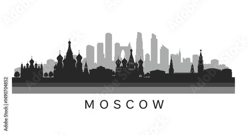 Moscow Skyline with Russia Cityscape, and Urban Travel.