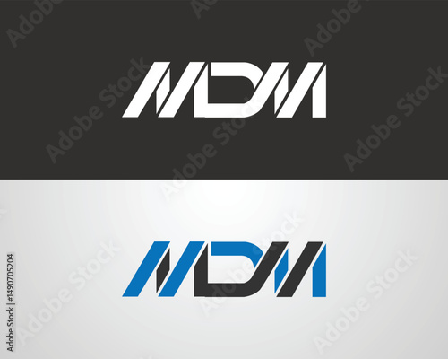 MDM letter monogram logo design vector template for brand identity and business