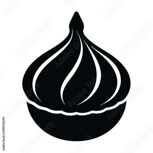 baker element isolated meringue on white background
