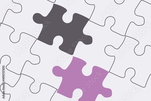 Incomplete Puzzle concept, vector illustration design background