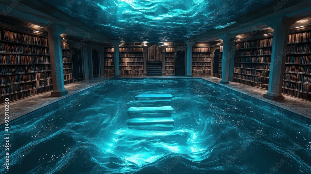 Obraz premium Underwater library