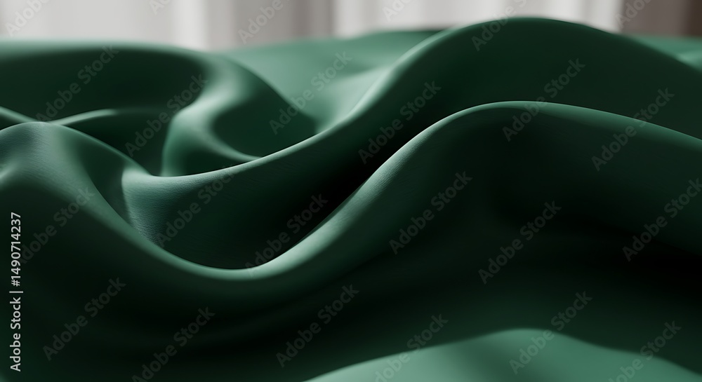 Obraz premium Emerald green fabric texture