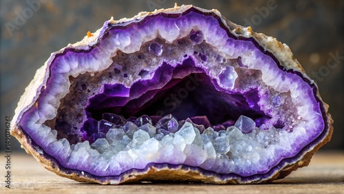 Tapety artystyczne Amethyst crystal on a black background