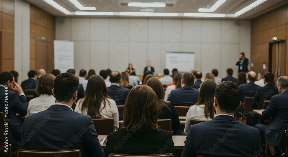 Obraz premium Business Conference Meeting Corporate Event Seminar Presentation Audience