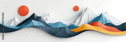 Layered Mountain Landscape