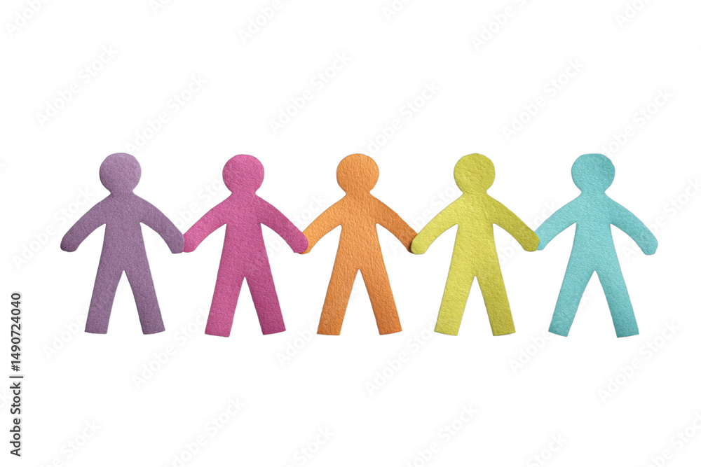A group of people holding hands in a row A group of people holding hands in a row