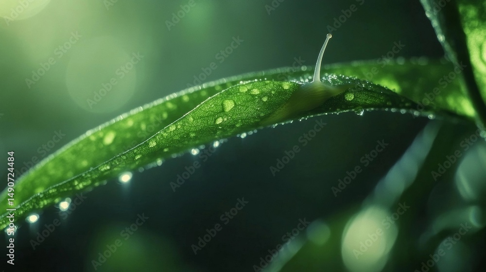 Obraz premium dew on a leaf