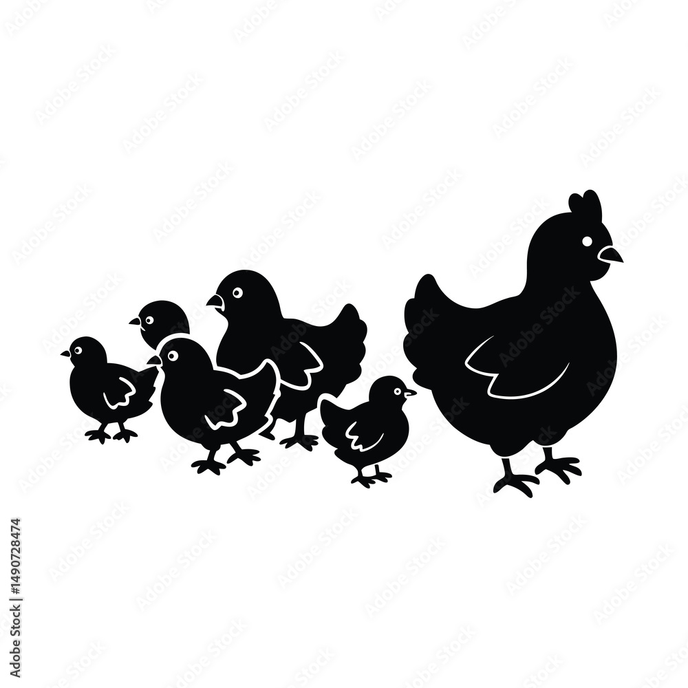 Fototapeta premium hen and chicks