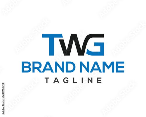 Twg initial letter logo design bold typography brand name template vector identity modern