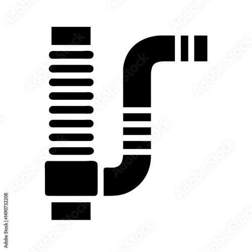 Industrial Pipe Icon - Plumbing Fitting Vector Illustration