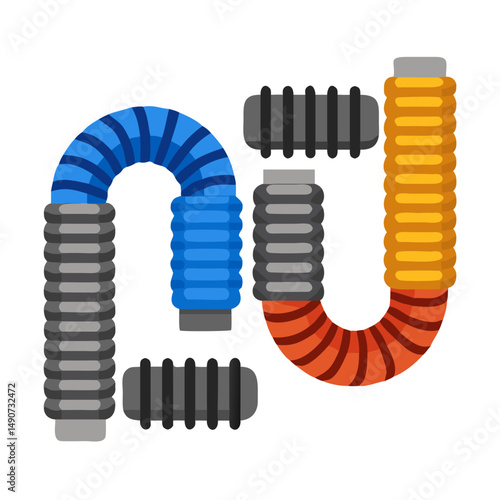 Colorful Flexible Corrugated Plumbing Pipes for Water and Gas Systems 