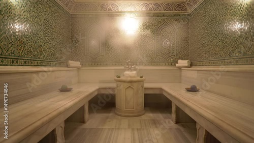 Serene Steam Room: A Luxurious Spa Experience