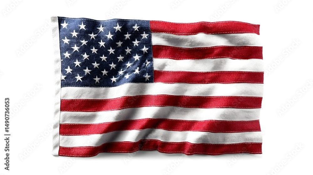 Obraz premium Waving American flag representing national pride and unity during significant holidays such as Independence Day and Memorial Day