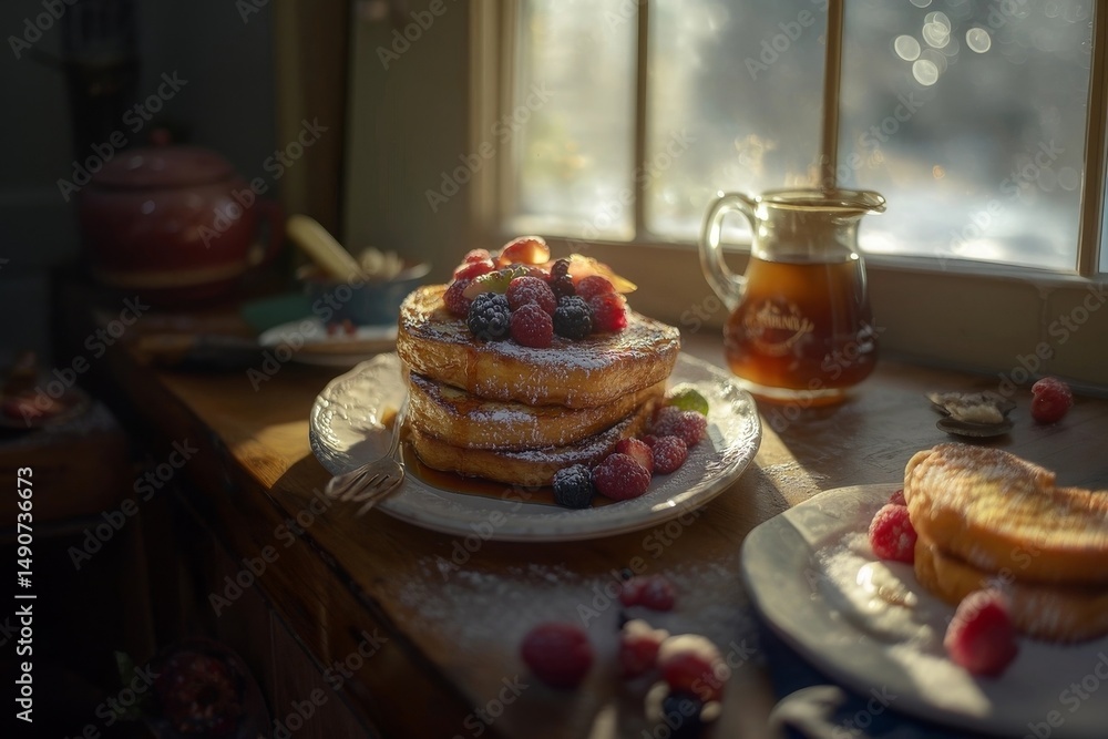 Fototapeta premium tea and cake