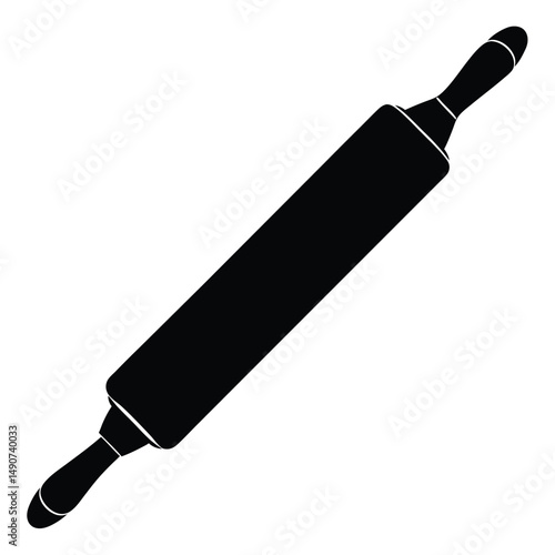 baker element isolated rolling pin on white background