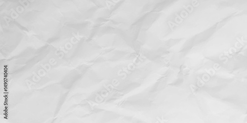 White crumpled recycle paper texture background. Closeup of white crumpled paper for texture background. 