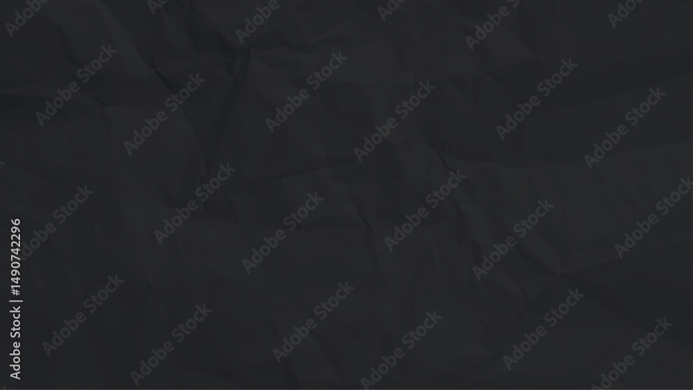 Closeup of black crumpled paper for texture background. Closeup of black crumpled paper for texture background.