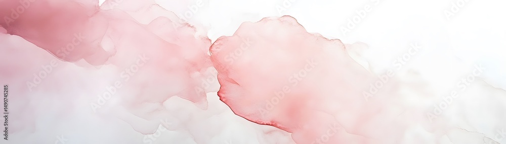 Fototapeta premium Delicate, blush-toned abstract watercolor design