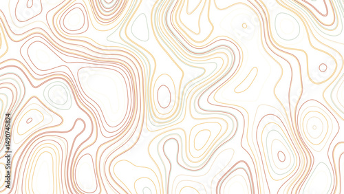 Papercut multi layers 3D color texture vector background. Abstract topography concept design. 