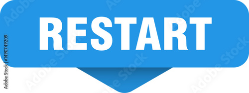 restart sticker. restart sign on transparent background