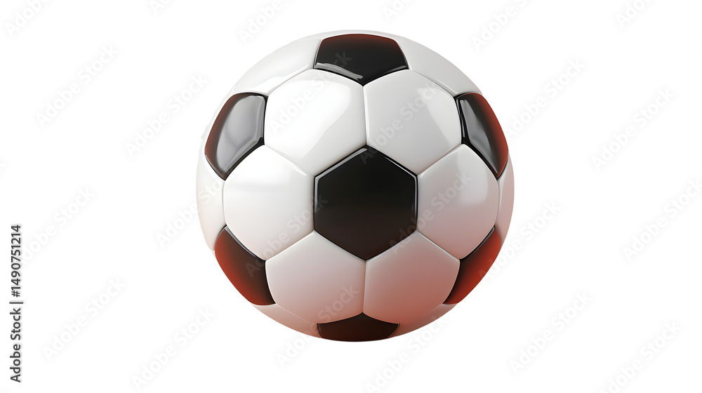 Obraz premium A Classic Black and White Soccer Ball on a Transparent Background