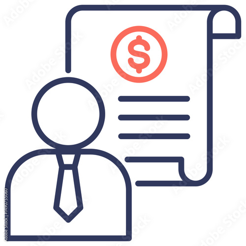 Cost Per Lead Dual Tone Icon