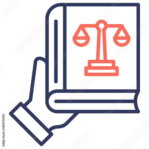 Law Book Dual Tone Icon