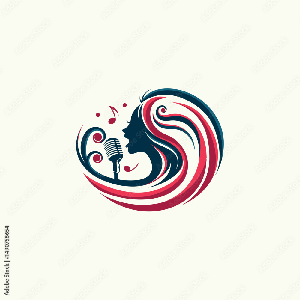 Music vector logo for world music day on white background Music vector logo for world music day on white background