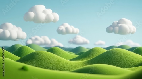 green field and blue sky