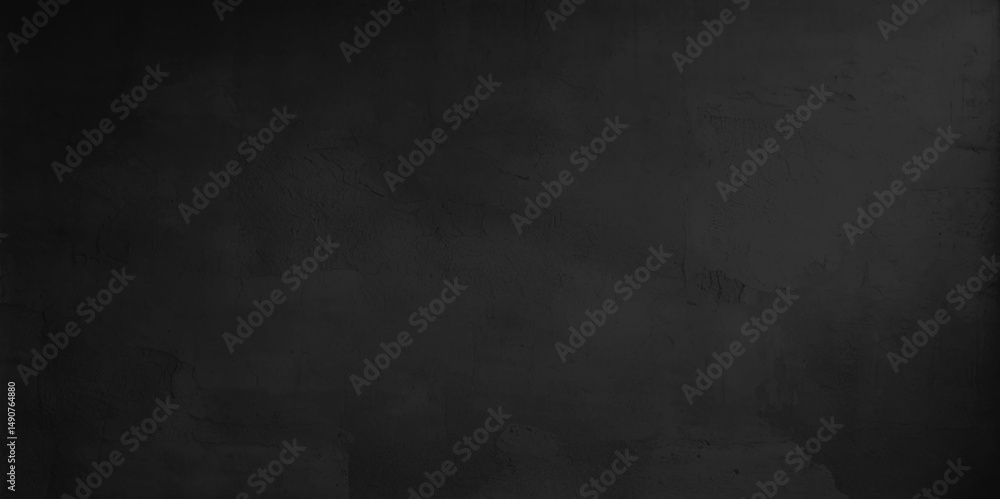 Fototapeta premium Abstract Black wall texture for pattern background. Black stone or concrete wall. 
