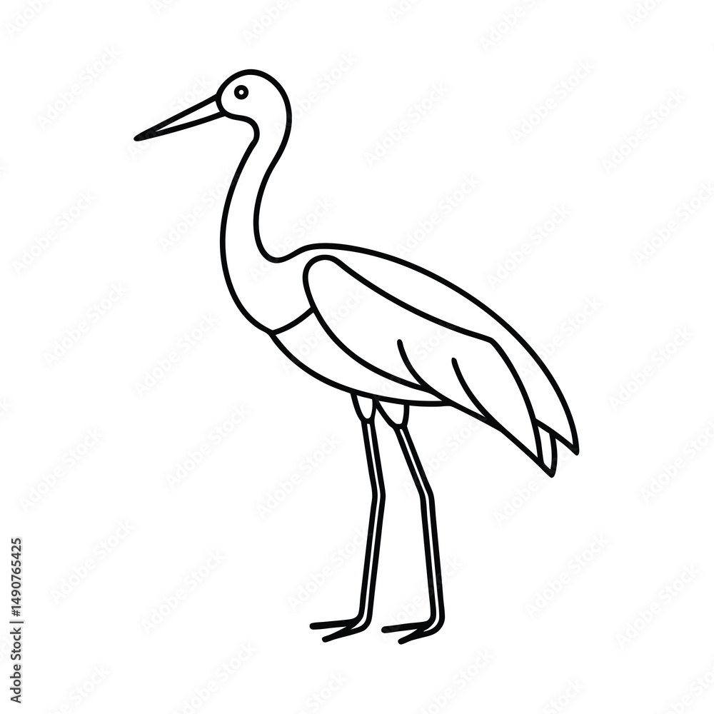 Obraz premium stork on a branch