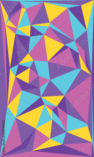 Abstract geometric background with polygons colorful. Triangular polygons.