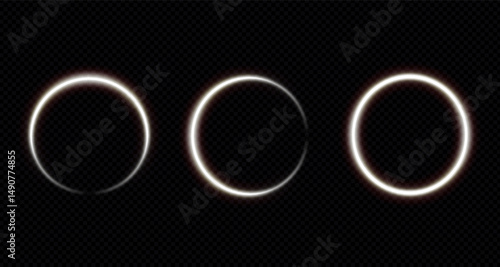 Light white twirl. A curved light effect of white lines. Luminous white circle. Light white pedestal, podium, platform or table . Vector PNG.
