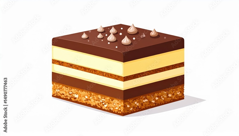 Pixel Art Chocolate Layered Cake Pixel Art Chocolate Layered Cake