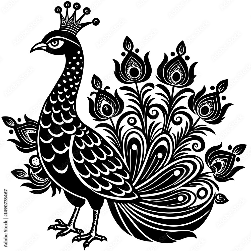 Fototapeta premium peacock vector illustration