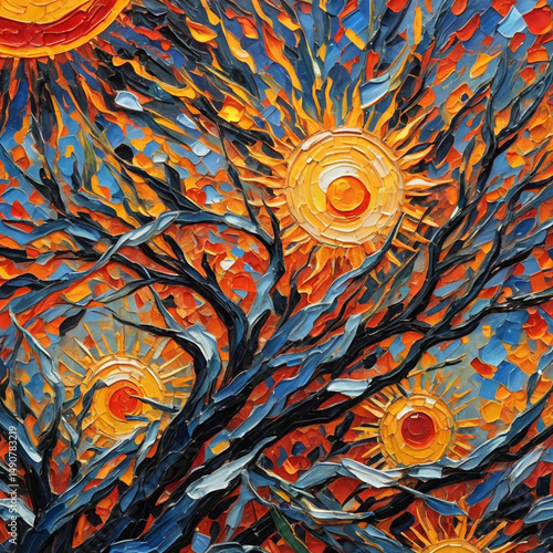 abstract background with flowers
