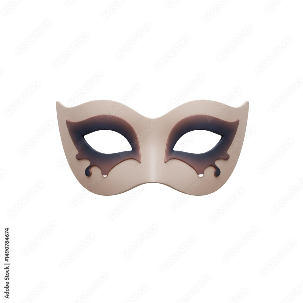 Elegant beige masquerade mask with ornate detailing Elegant beige masquerade mask with ornate detailing
